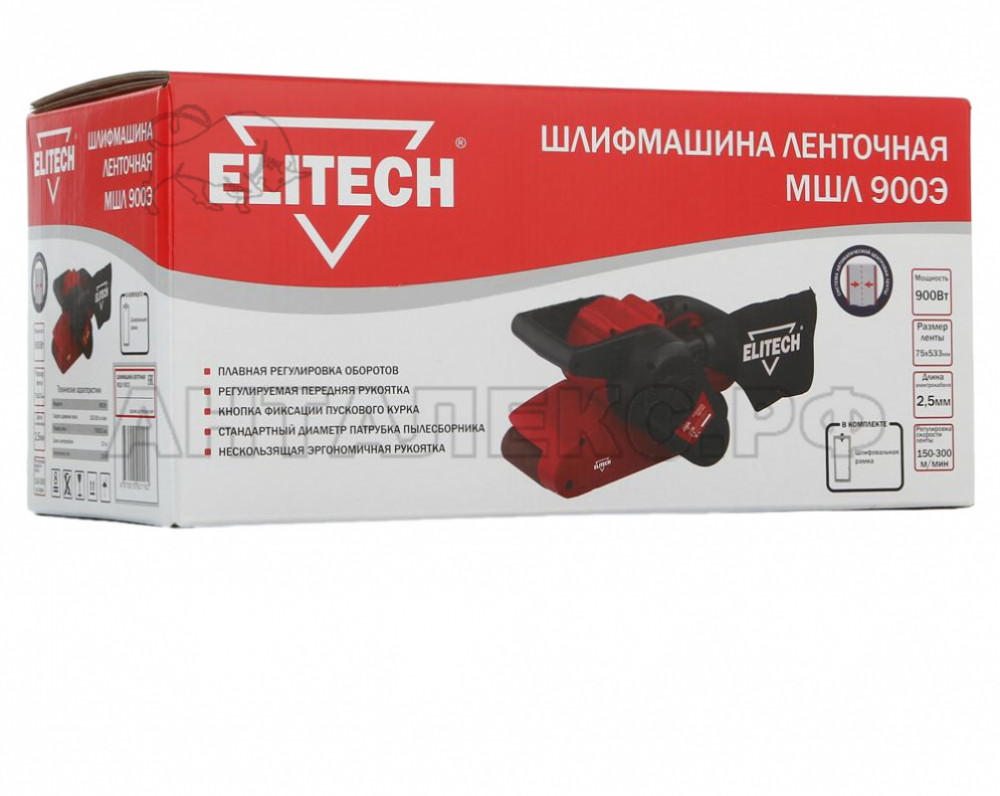 Купить ленточную шлифмашину Elitech МШЛ 900 Э оптом и в розницу по низким  ценам в интернет-магазине Анталекс.рф